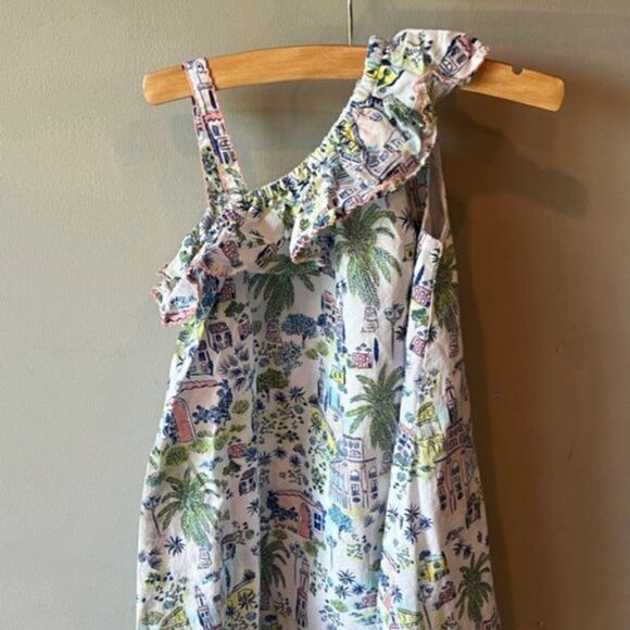 CYNTHIA Rowley Shoulder Dress Caribbean Themed - Size 5‎ - Picture 1 of 4